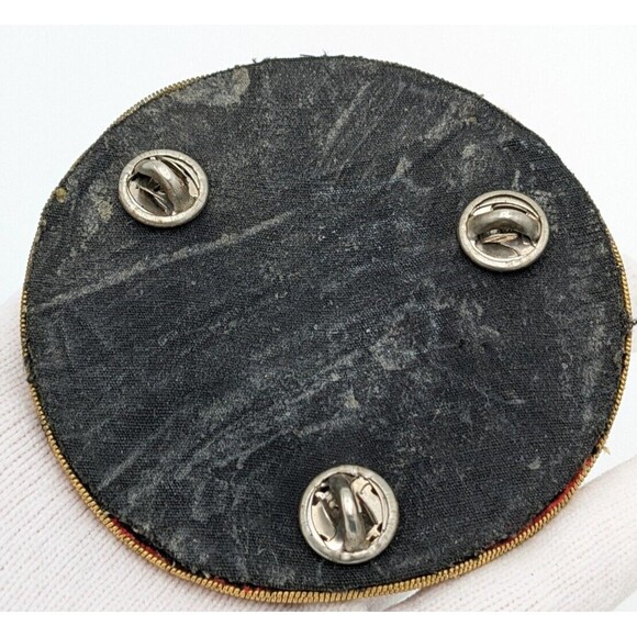 Vintage Bullion Wire Madison High School Eagle Crest 1957 Patch Pin Red Gold 3" - Picture 11 of 11